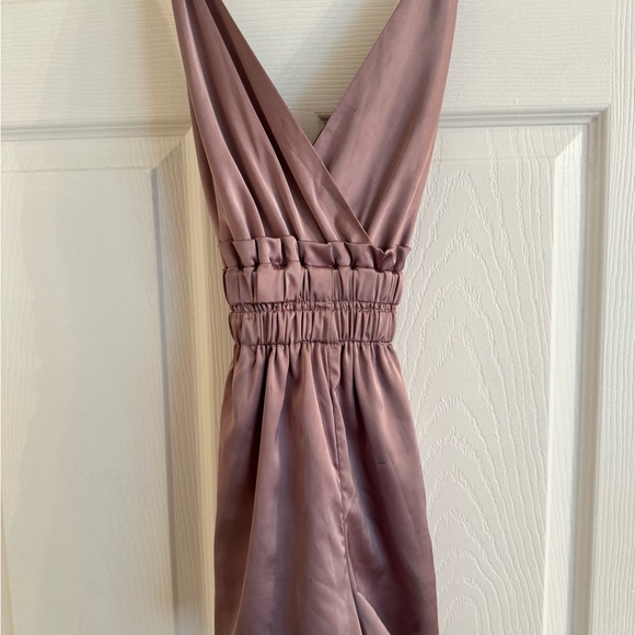 Cute purple o.vianca satin romper size small - Picture 2 of 5
